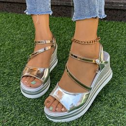 Sandals Wedges Women Shoes High Heels 2024 Platform Walking Summer Slippers Fashion Casual Beach Female Flip Flops