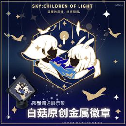 Brooches Metal Game Sky Children Of Light Guangyu Rhythm Shiratori Mushroom Button Brooch Pins Medal Souvenir Toy Gift