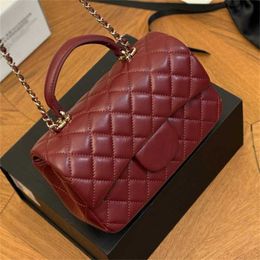 Small High Quality Luxury Bag Designers Classic Flap Women Purse Genuine Leather Diamond Chain Lady Square Crossbody