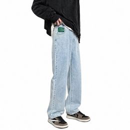 Stile preppy Design semplice uomini solidi jeans gallinetto pantaloni elastici in vita elastico pantaloni di denim casual new fi o2ew##