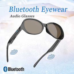 Cell Phone Earphones New Waterproof Bone Conduction Bluetooth Smart Glasses HandsFree Call Music Sunglasses for All Phone Wireless Bluetooth Headset S24606