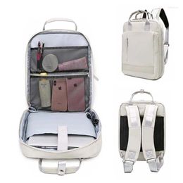 Backpack School Bag Female Men Fashion Oxford Canvas USB College Back Pack Waterproof Travel 13.3/14/15.6 Inch