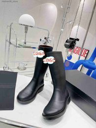 Boots Xiaoxiangs popular on the internet fashionable shoes for women anti slip water long black versatile ancient rain boots Q240606