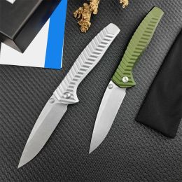 BM 781 Anthem Pocket Folding Knife D2 Drop Point Blade Aviation Aluminium Sliver/Green Handle Outdoor Tactical Military Survival Tools