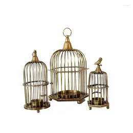 Candle Holders Retro Holder Bird Cage Candlestick Gift Candelabros Decorativos De Velas Bougeoir Home Room Christmas Decorations 30ZT259