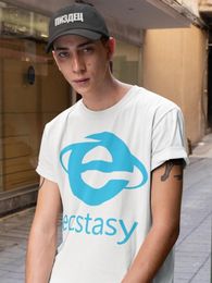 Men's T Shirts Y2K Shirt Hip Hop Letters Ecstasy Graphic Printing Short Sleeved Oversized T-shirt Men Women Harajuku Gothic Loose Tops
