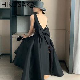 Sexy Backless Big Bow-tie Evening Guest Long Party Summer Dresses for Women 2024 Elegant Black Prom Birthday Ball Gown Vestidos 240530