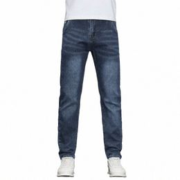 new Male Hot Streetwear Baggy Harajuku Straight Leg Denim Punk Pants Men Fi Print Painted Jeans Casual Black Soft Trouser B2RM#