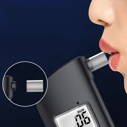 Alcohol Breathalyzer High Accuracy Tester Detector LCD Display Audible Alarm With Emergency Lighting For Home Party Use