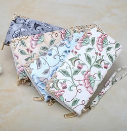 3pcs Ladies purse long zippered bag Large capacity mobile phone bags embroidered handbag5210758