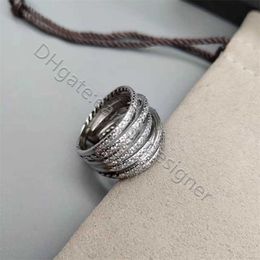 Fashion Vintage Jewellery Cross Classic for Men size6-9 Designer Rings Twisted Copper Ring Women Braided Double X Engagement Anniversary Gift OLOE