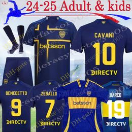 24 25 CA Boca Juniors MARADONA TEVEZ soccer jersey CAVANI home men kit ALEXIS DE ROSSI 2024 Fans players CARLITOS third camiseta futbol football kids Sets 16-4XL