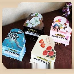 Decorative Figurines Creative Gift Piano Rotating Eight-Tone Music Box Little Girl Dancing