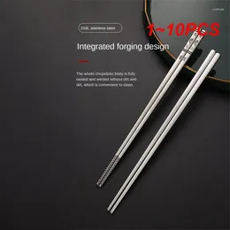 Chopsticks 1-10PCS Not Moldy Hollow Anti-scald 316 Stainless Steel No Easy To Clean Kitchen Bar Supplies