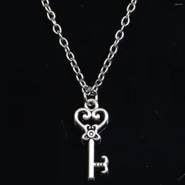 Chains 20pcs Fashion Necklace 21mm Vintage Skeleton Key Pendants Short Long Women Men Colar Gift Jewelry Choker