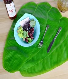 Artificial Banana Leaves Single Leaf Tropical Leaves Decorations Safari Party Supplies Creative Leave Mat Table Runner2308768