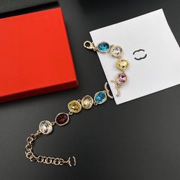 Luxury 18k Gold-plated Bracelet Brand Designer New High-quality Gemstone Inlaid Boutique Bracelet Romantic Love Gift Bracelet With Box For Birthday Party