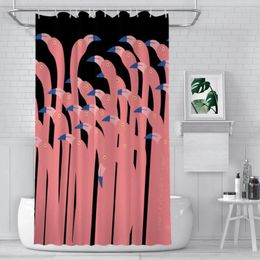 Shower Curtains PINK POETIC DANCE Bathroom Flamingo Boho Waterproof Partition Unique Home Decor Accessories