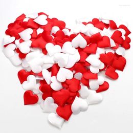 Decorative Flowers 100Pcs Padded Fabric Throwing Petals Love Heart Table Wedding Party Decoration