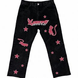y2k Jeans Harajuku Carto Printed Denim Pants Men Women 2023 New Fi Hip Hop Punk Rock Loose Baggy Trousers Streetwear Hot L8FL#
