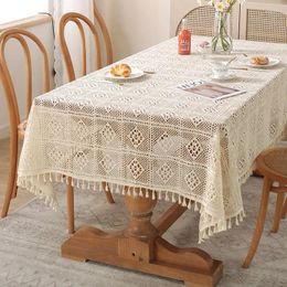 Table Cloth Pastoral Style Pography Handmade Crochet Tablecloth Small Round Tea Cover