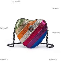 Kurt Geiger Handbag New Shoulder Bag Kurt Geiger Bag Contrast Rainbow Splice Crossbody Bag Brand Designer Handbag Fashion Trend Women's Bag 243