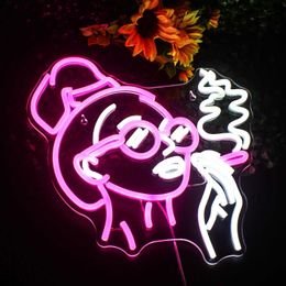 LED Neon Sign Girl Smoking n Sign Acrylic n Light for Wall Decor Girl Boy Room Aesthetic Room Decor Bar Holiday Party USB LED n