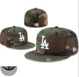 2024 Men's Dodgers Baseball Full Closed Caps Summer Boston Chicago Los Angeles New York Letter Bone Men Women Black Colour All 36 Teams Casual Sport Flat Fitted hats a12