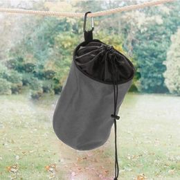 Storage Bags 1Pc Oxford Bucket Travel Outdoor Drawstring Bag Hanging Clothespin Waterproof Peg Laundry