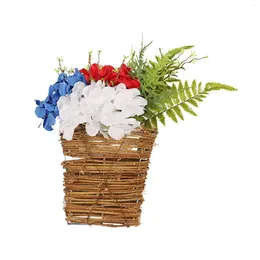 Decorative Flowers Independence Day Basket Of Front Door For Festivals Fireplace Yard