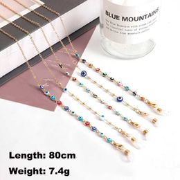 Eyeglasses chains Fashion Blue Evil Eyes Glasses Chain for Women Creative Sunglasses Lanyard Holder Mask Strap Neck Cord Hang On Neck Jewelry Gift