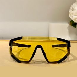 Sport Shield Wrap Sunglasses Black Rubber/Yellow Men Women Designer Sunglasses Summer Shades Sunnies Lunettes de Soleil UV400 Eyewear