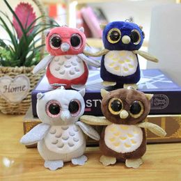 Key Rings 11cm cute plush toy owl keychain pendant soft stuffed plush animal backpack pendant car decoration gift for children WJ595L2464