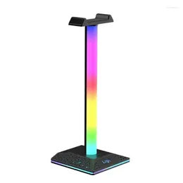 Table Lamps RYRA Gaming RGB Headphone Stand Dual Touch APP Control Light Headset Support Pc Gamer Holder Earphone Accessories