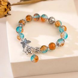 Charm Bracelets Crystal Beaded Bracelet For Women Girls Vintage Ethnic Style Butterfly Elephant Strand Gifts Fashion Colorful