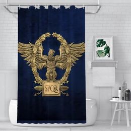 Shower Curtains Gold Imperial Eagle S P Q R Bathroom Ancient Romans Waterproof Partition Unique Home Decor Accessories