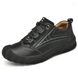 Casual Shoes In The Summer Of 2024 Men Hiking Head Skin Business Outdoor Large Size 46 And 47 Men&#39;s Leather