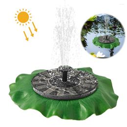 Garden Decorations Lotus Leaf Solar Water Fountain 1.4W Bird Bath Pump With 6 Nozzles Floating For Decor