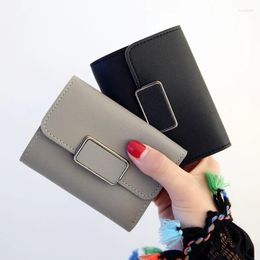 Wallets Women Wallet Black/blue/pink Short Female Purse Fashion Holder Case PU Leather Coin 2024 Money Card Bag