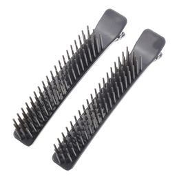 Hair Clips Large Size Hairdressing Section Clamps With Comb Plastic Hairpins Clamp Diy Salon Cutting Dye Styling Tools One Pc Opp Bag Otk3M