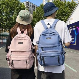 Backpack Basic Casual Women Backpacks Large Capacity Nylon Waterproof Multi Pocket Travel Men Ins Student Schoolbag Laptop Bag