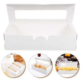 Take Out Containers 10 Pcs Simple Biscuit Macaron Box Goodie Boxes Packing Paper Pvc Small For Gifts Party Favor