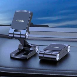 Cell Phone Mounts Holders Foldable Magnetic Cell Phone Holder in Car GPS Magnet Car Phone Support Stand For Samsung iPhone 14 Car Bracket S246062