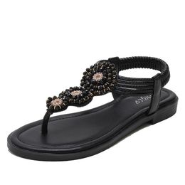 High Quality Summer Sandals Crystal Sandals Women Bohemian Roman Flat Fairy Wind Beach Vacation Shoes