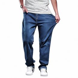 2022 fi Streetwear Baggy Jeans Men Korean Fi Loose Straight Wide Leg Pants Male Brand Clothing Light Blue mens jeans r90C#