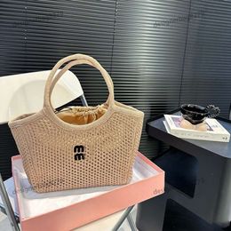 New Knit Basket Tote Bag Designer Women Bag High Quality Summer Handbags Straw Bags Shoulder Messenger Large Capacity Tote Beach Bag