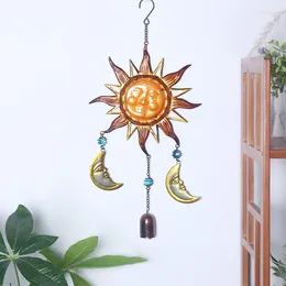 Decorative Figurines 3D Sun Wind Bell Crystal Catcher Coloured Glass Pendant Garden Decoration Bird Spinner Home Accessories