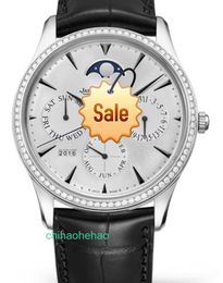 Joagary watch luxury designer full set of new 39mm Master ultra-thin 1303501 platinum diamond automatic mechanical mens watch