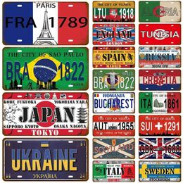 Metal Painting Home France Country Metal Sign Tinplates Plate Plaque Metal Vintage Tin Sign Decor For Man Cave Bar Pub Club Decoration Spain US G240529
