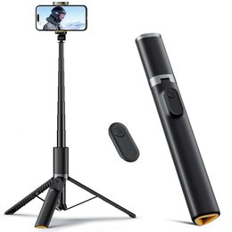 Mobile tripod, TODI 63 inch portable selfie stick with remote control and holder recording,